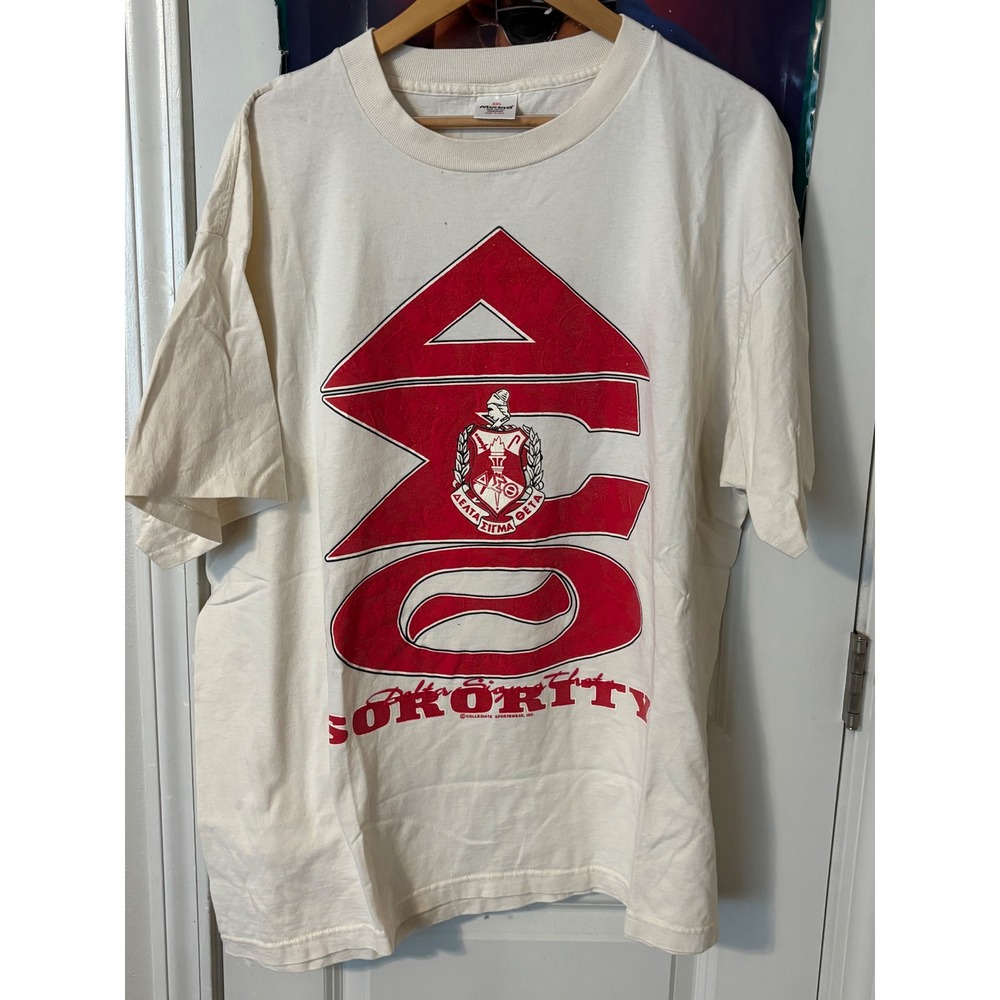 Vintage 90s Delta Sigma Theta Sorority T-Shirt Murina XXL Made in USA